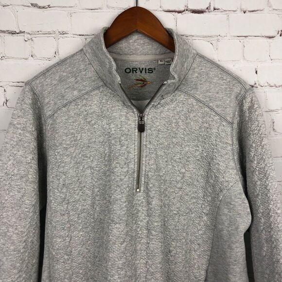 Orvis Other - Orvis Gray Quarter Zip Pullover Men's Sz XL